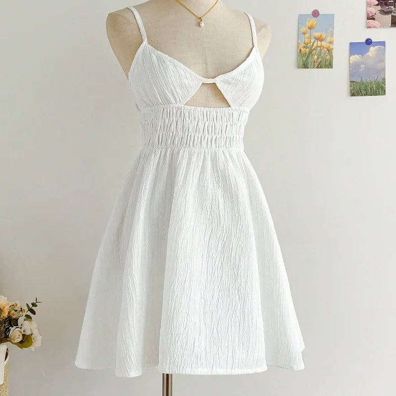 Vestido blanco corto