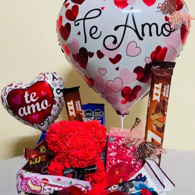 CAJA GRANDE con peluche 