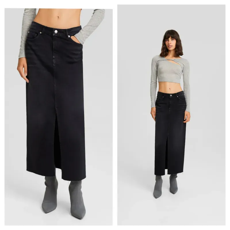 Saya Bershka negra denim