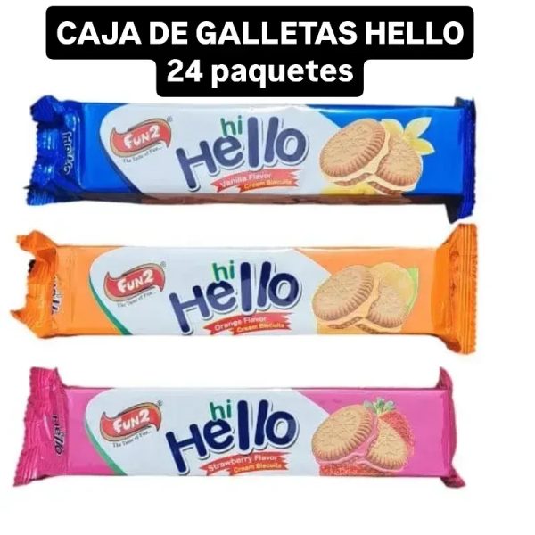CAJA DE GALLETAS HELLO( 24 unidades) 