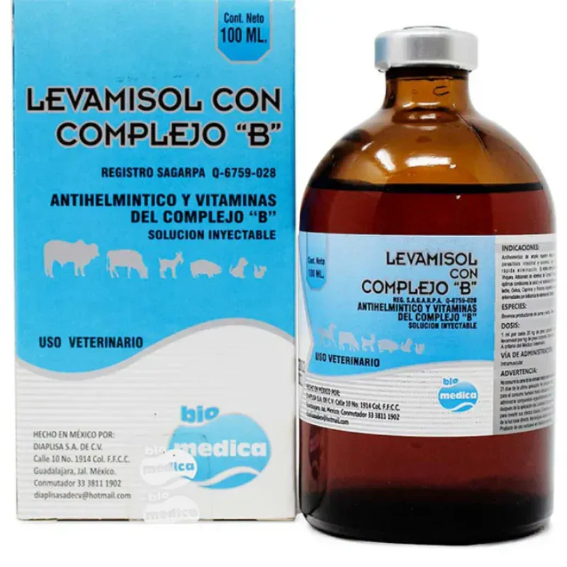 Levamisol con Complejo B de 250 ML