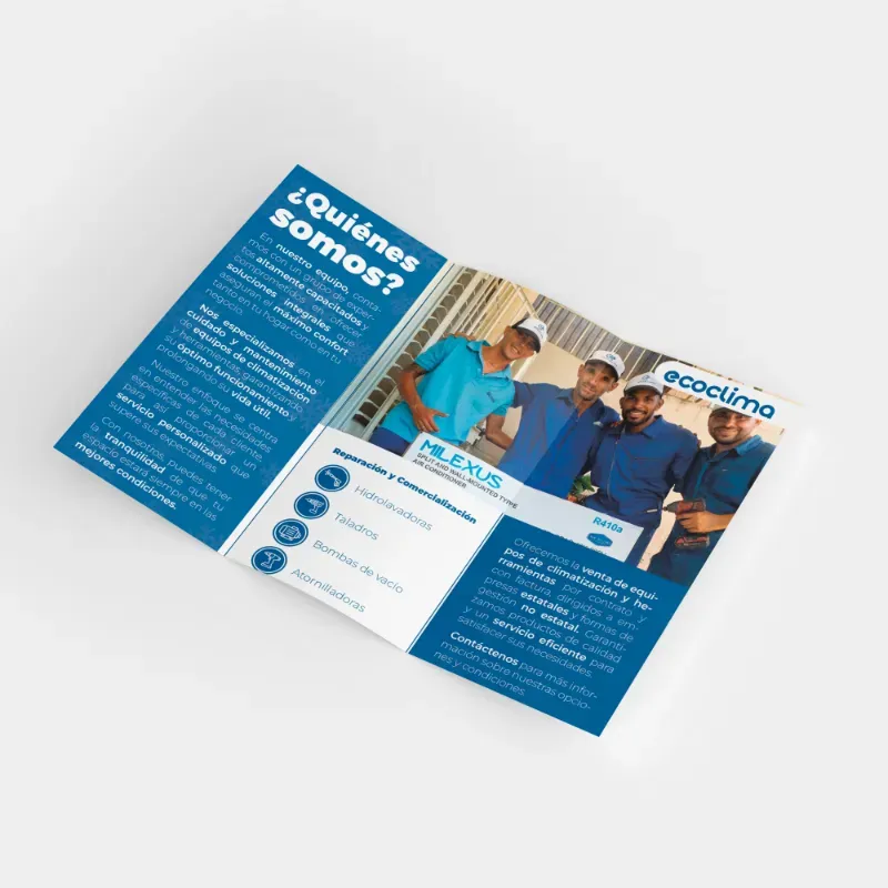  Tríptico Premium en Papel Cromado