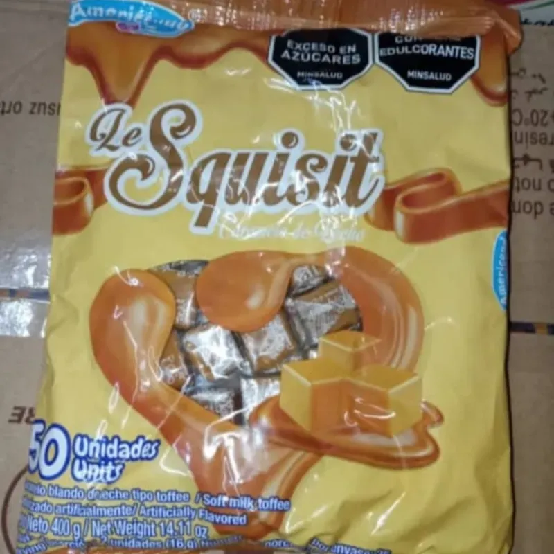 Paquetes de caramelos suaves de leche condensada