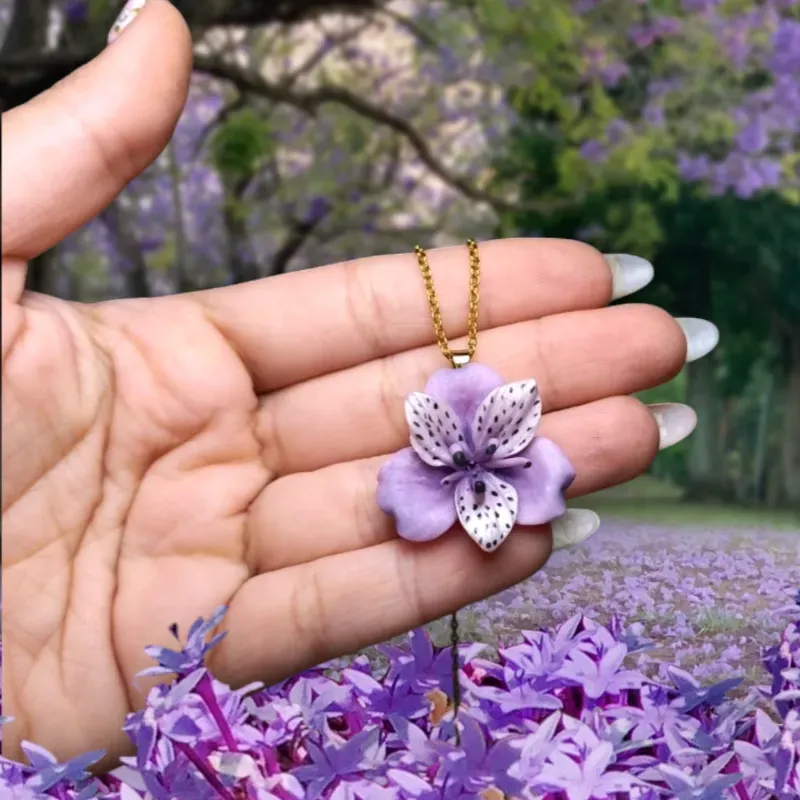 ✨ Cadena de Astromelias Malvas✨