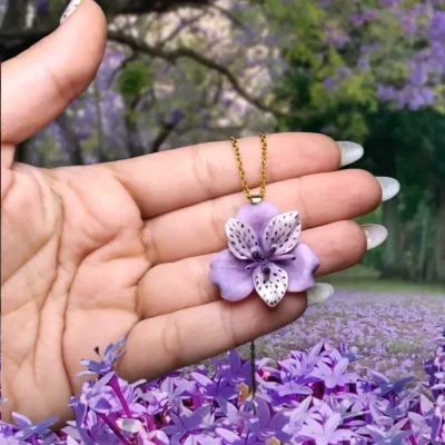 ✨ Cadena de Astromelias Malvas✨