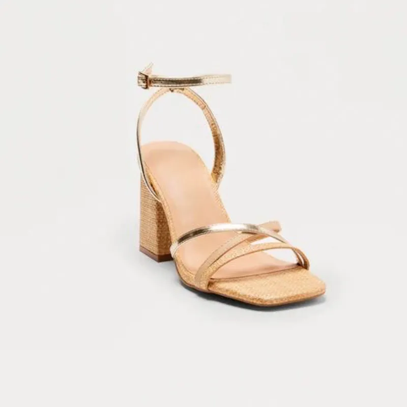 Sandalias de tacón cuadrado