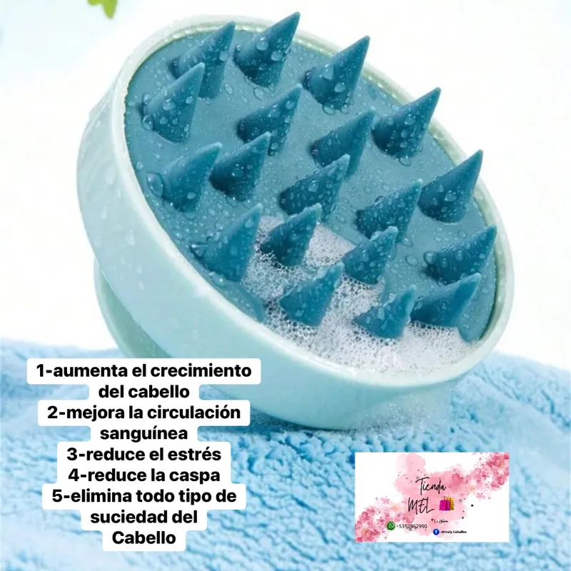 Cepillo masajeador para el lavado del cabello