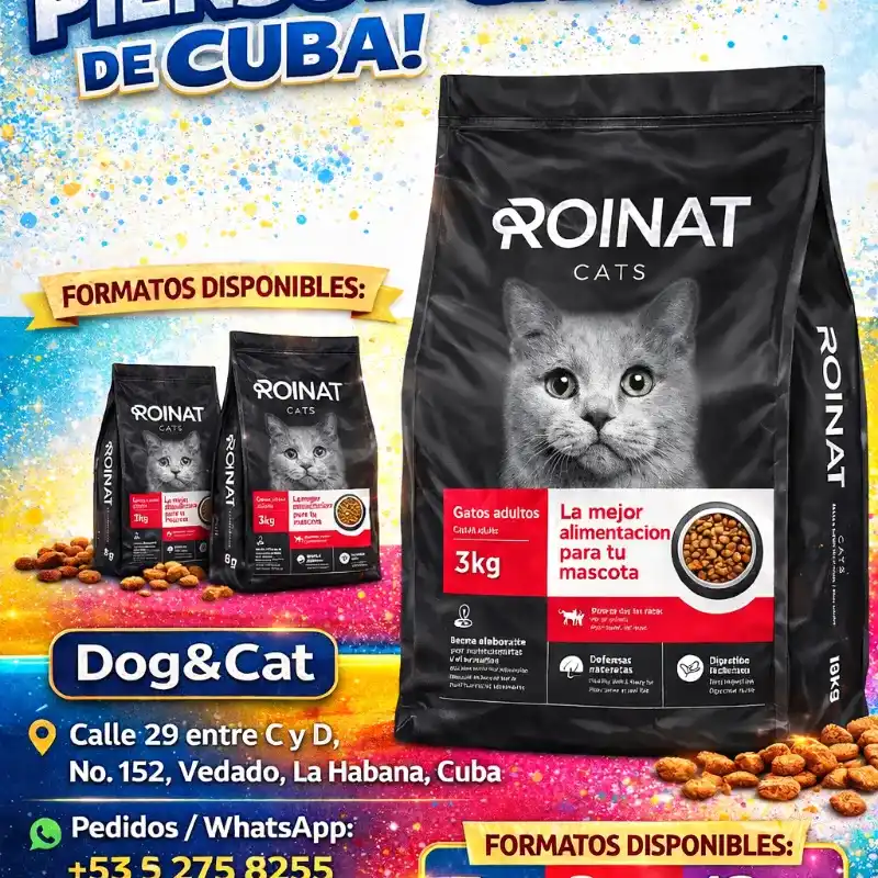 Pienso importado Para Gatos ROINAT Bolsa 8 Kg