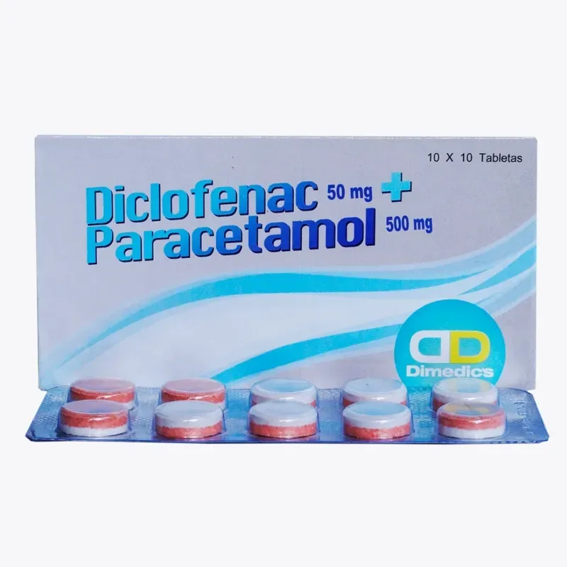 Diclofenaco + Paracetamol 500mg-10tab