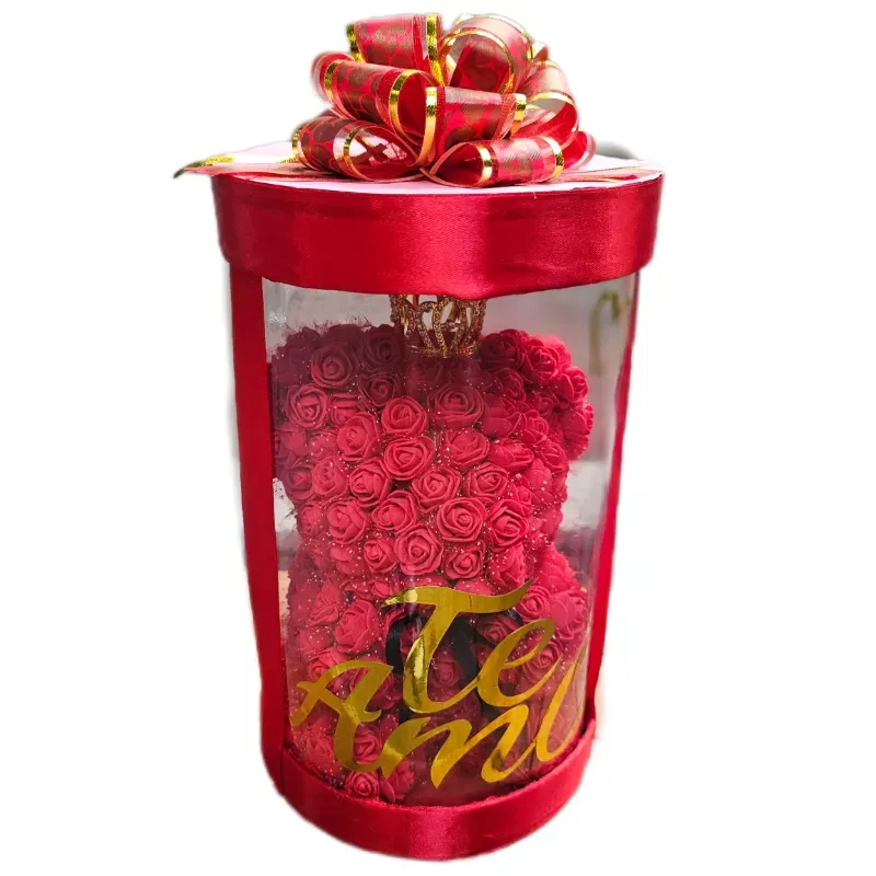 Osito de Rosas rojo