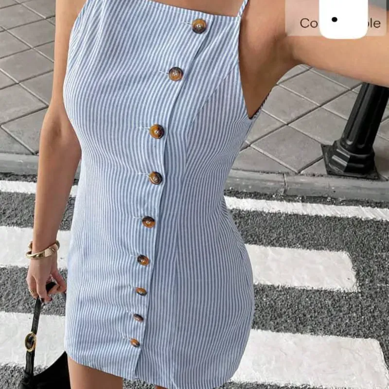  Vestido Rayas Diagonales – Frescura de algodón con diseño único y toque artesanal