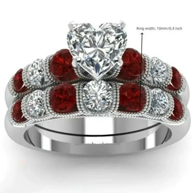 Pareja de anillos de acero inoxidable