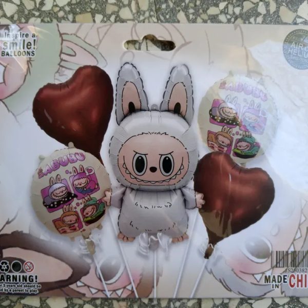 Set de globos Labubu marrón