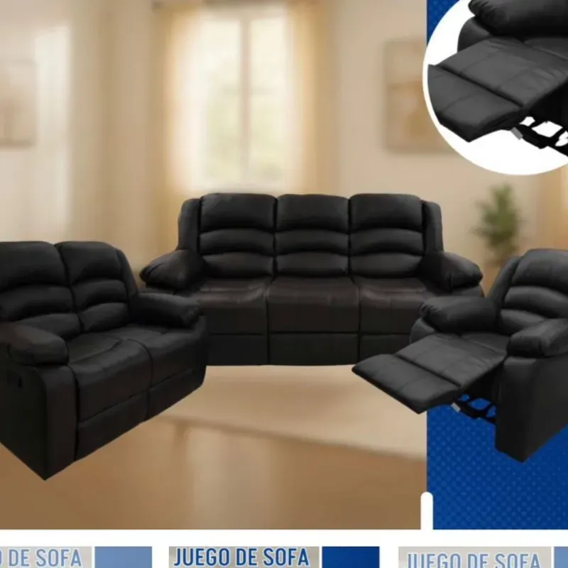 Juego Sofá ‘’Reclinables 3,2,1 cuerina‘’