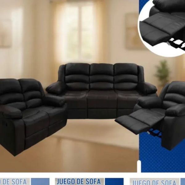 Juego Sofá ‘’Reclinables 3,2,1 cuerina‘’
