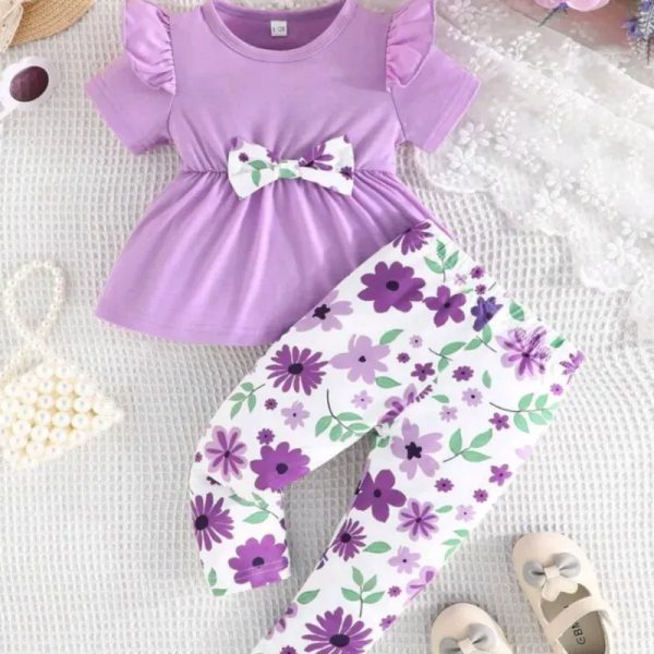  Conjunto de licra y blusa — Malva