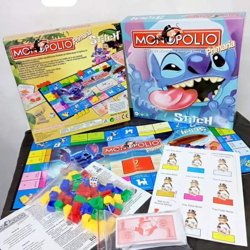 JUEGO MONOPOLY JUNIOR IMPORTADO TEMÁTICA STITCH