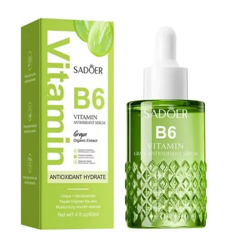 Serum Sadoer con vitamina B6, niacinamida y uvas 