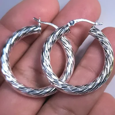 Argollas de plata 925 #50