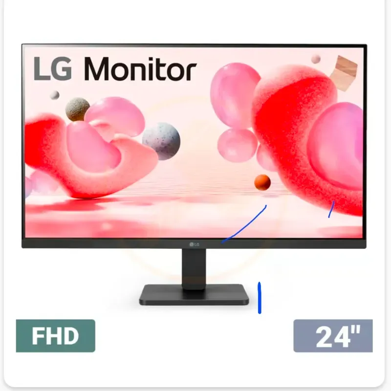 Monitor LG 24" IPS FHD 100Hz FreeSync (Modelo: 24MR400-B.AUSQ) Negro