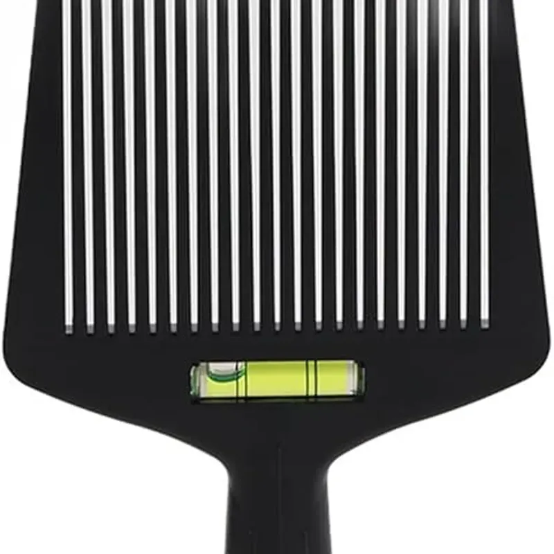 PEINE PLANO CON NIVEL PARA BARBERO