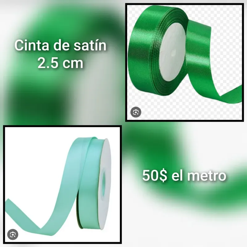 Cinta satín verde