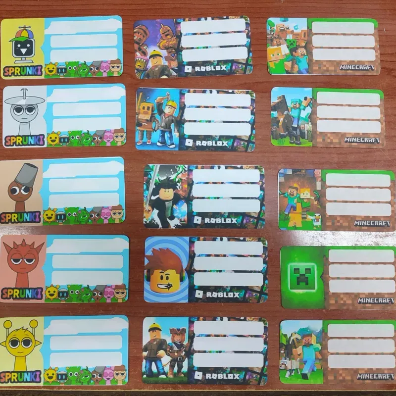 ️ Etiquetas escolares de cartulina para libretas y libros