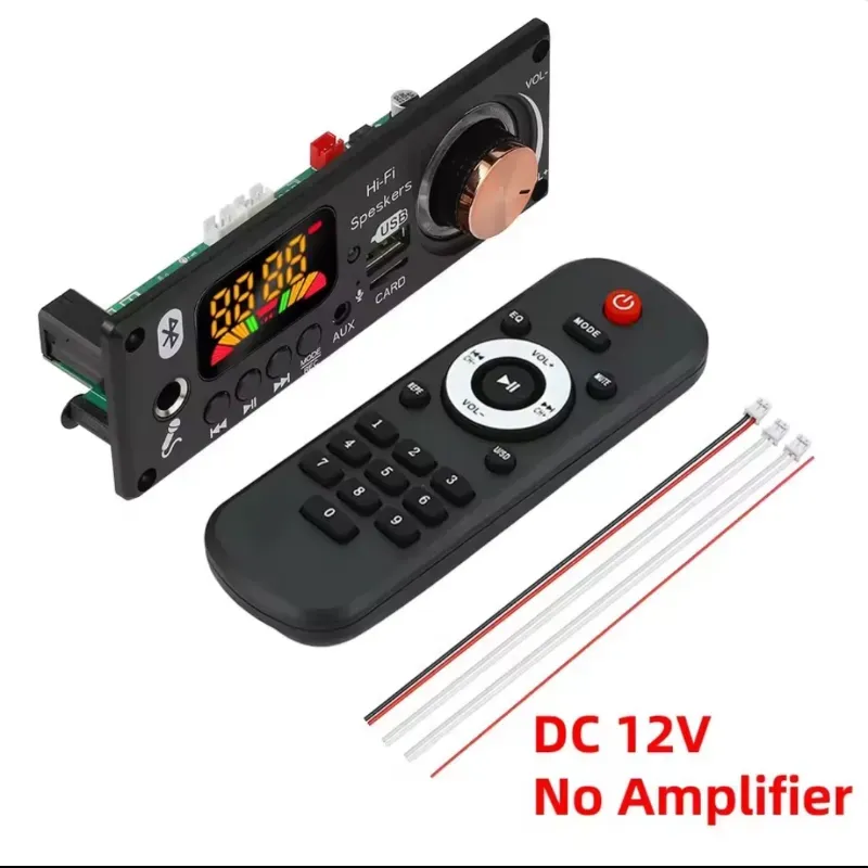 Módulo Reproductor MP3 Bluetooth – DC 12V (Sin Amplificador Integrado)