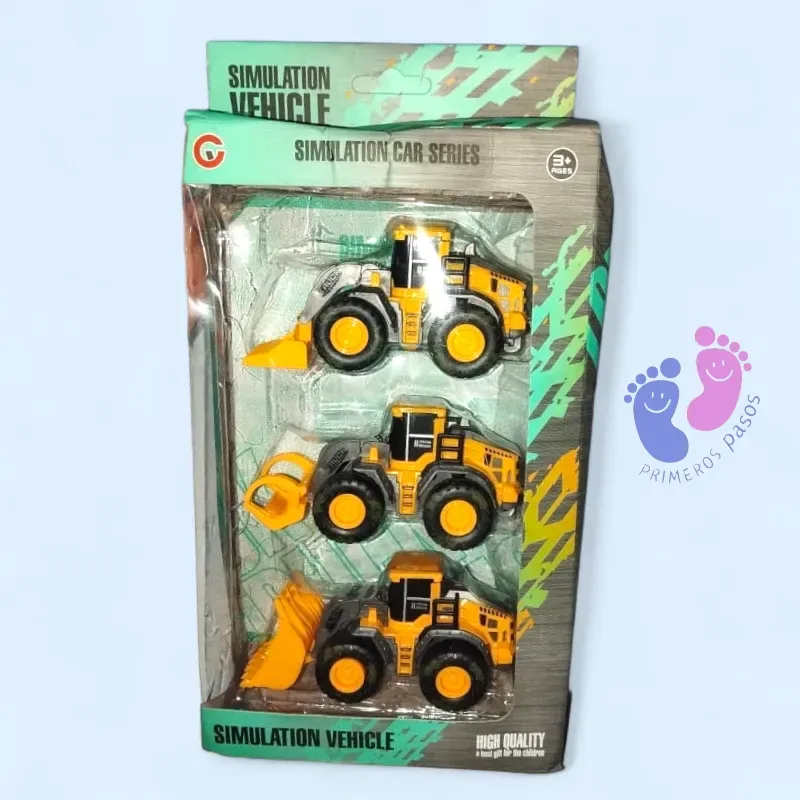 Set de 3 carros construcción