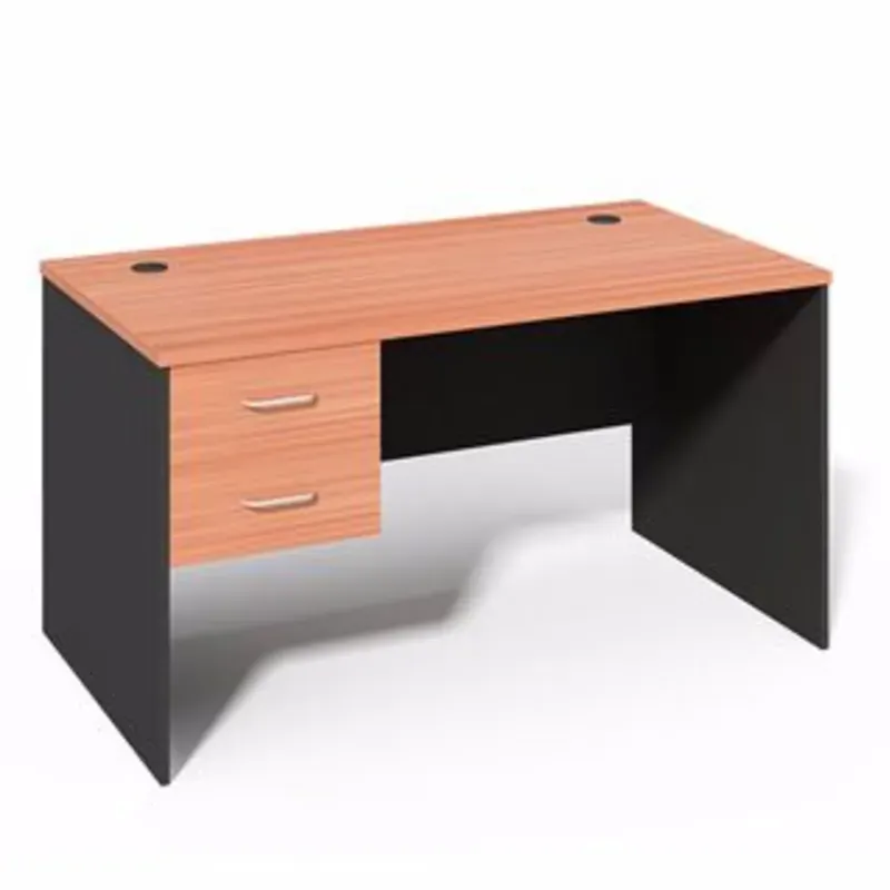 Buró con gavetero incorporado de 2 gavetas