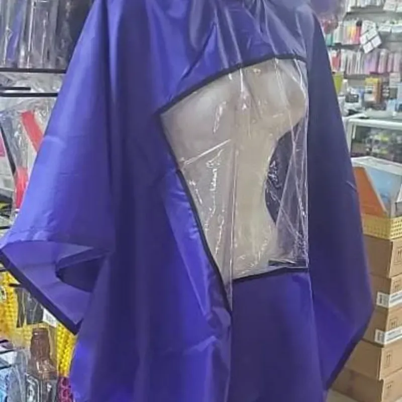 Capa de barbero de nylon con transparencia