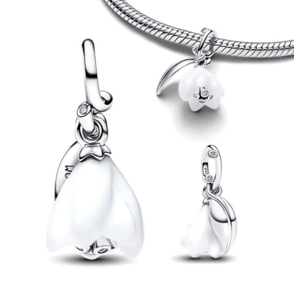 Charm Colgante de Flor Blanca