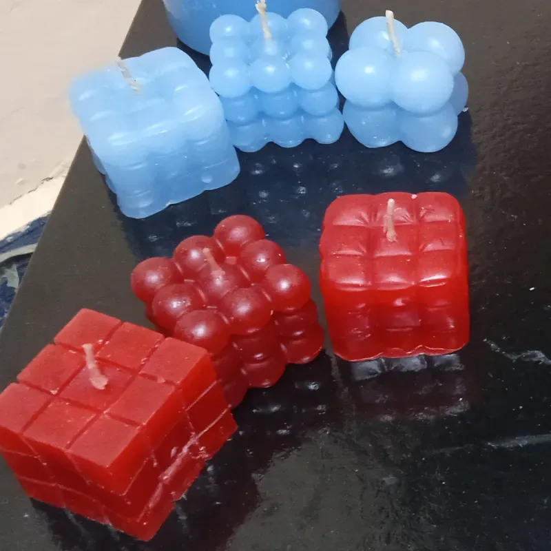 Estuche de 3 velas de cubos y Rubick