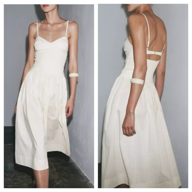 Vestido Zara midi combinado