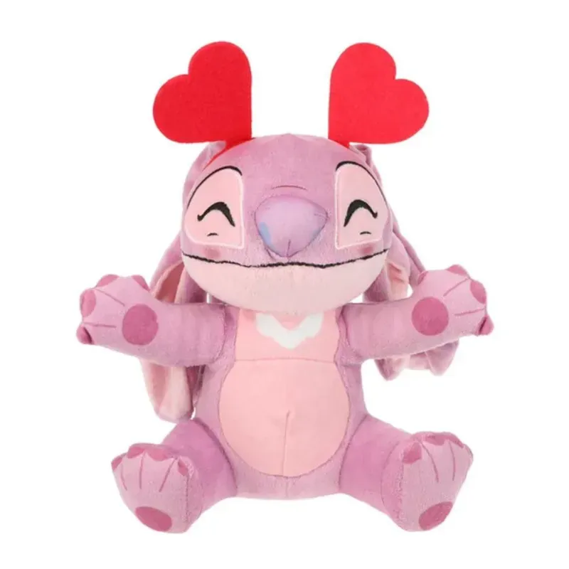 Peluche Angel Stitch Cintillo de Corazones