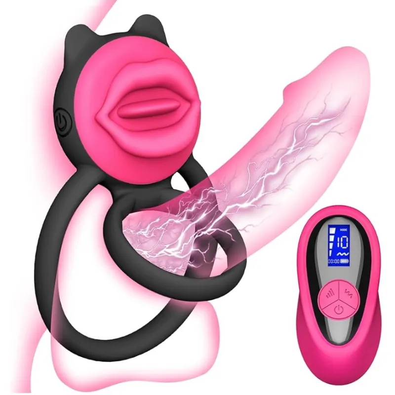 Anillo Vibrador para el Pene con Lengua