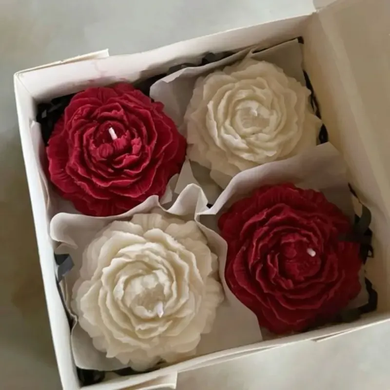 Velas de flor de peonia