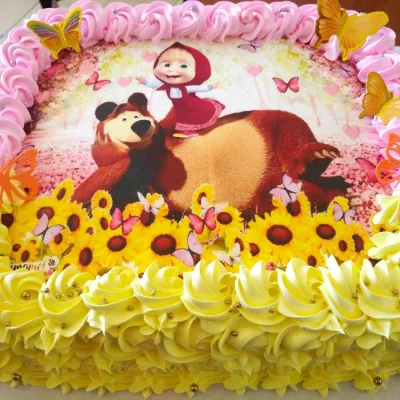 Media bandeja con impresion comestible