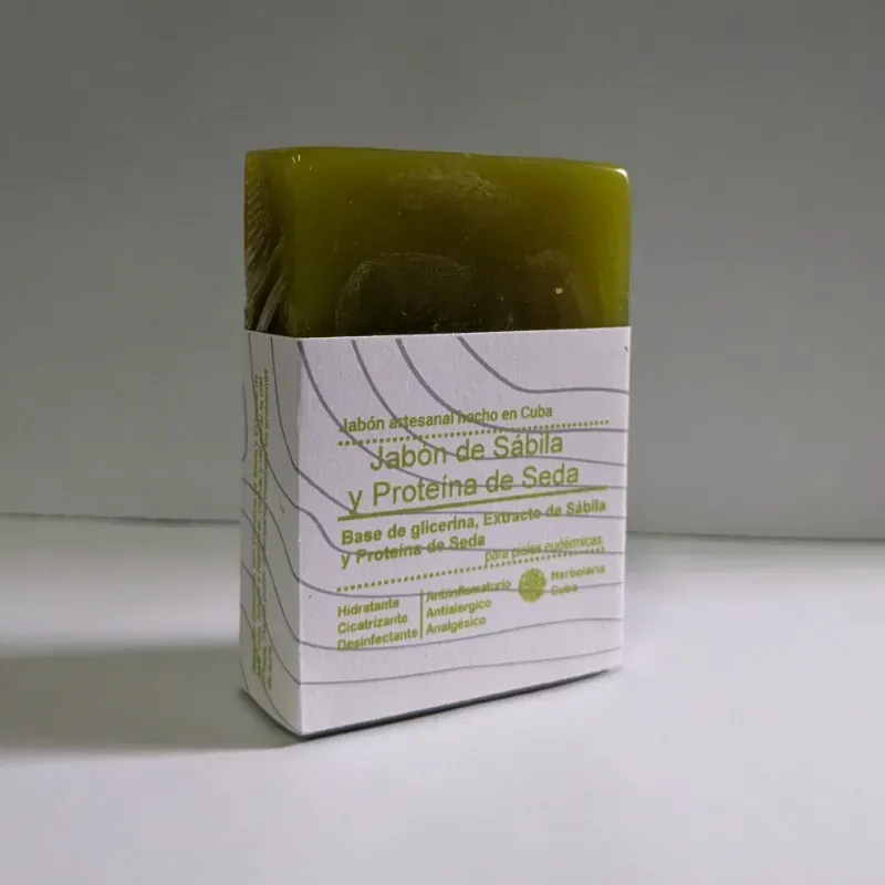 Jabón de Sábila (Aloe Vera) con base de glicerina (90g)