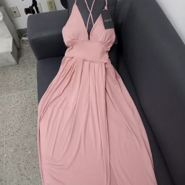 Vestido largo abertura