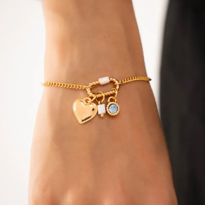 Pulsera Broche Cristales + Aretes