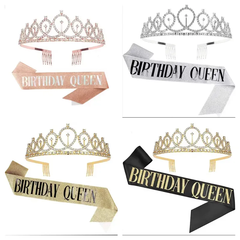 Conjunto de corona y liston para cumpleaños