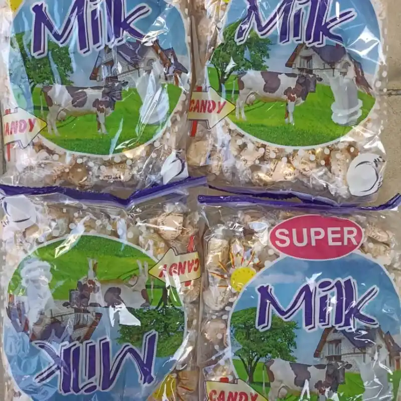 Paquetes de caramelo de leche