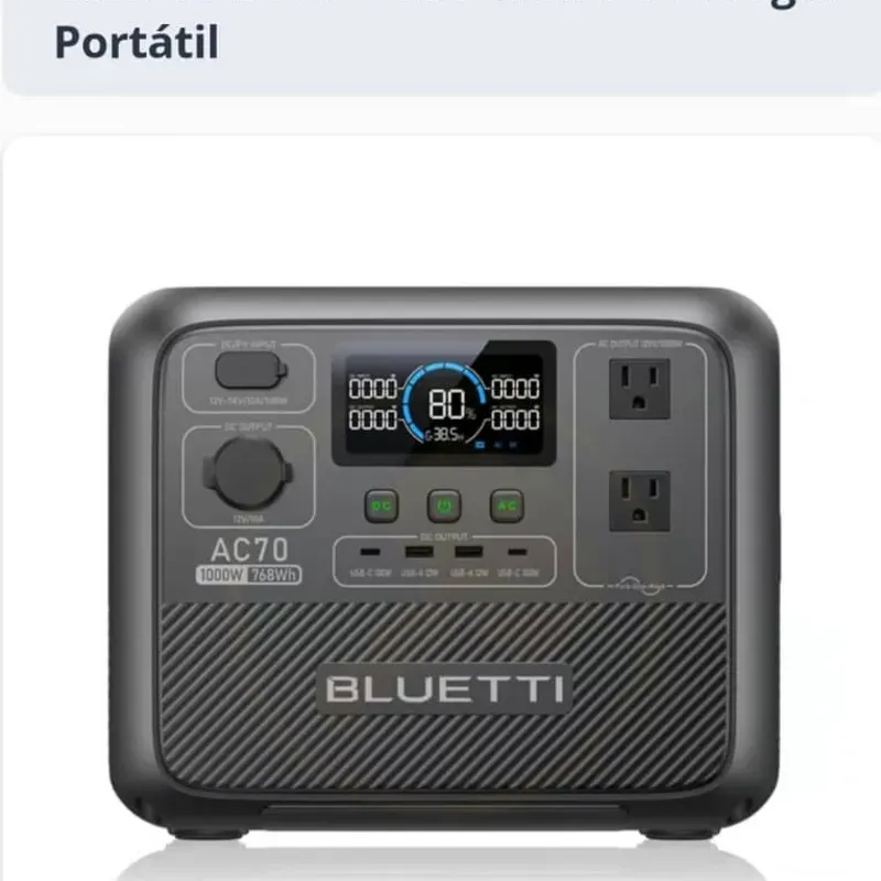 ⚡ BLUETTI AC70 – Compacta, silenciosa y potente ⚡