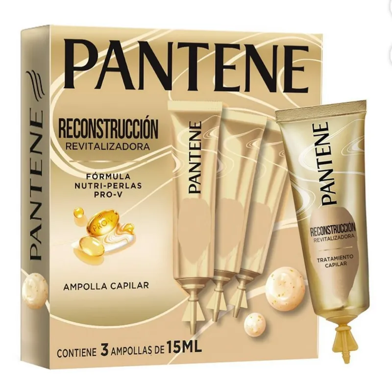 Ampolletas Pantene Pro-V Reconstrucción Revitalizadora con Perlas 3 pzas de 15 ml c/u