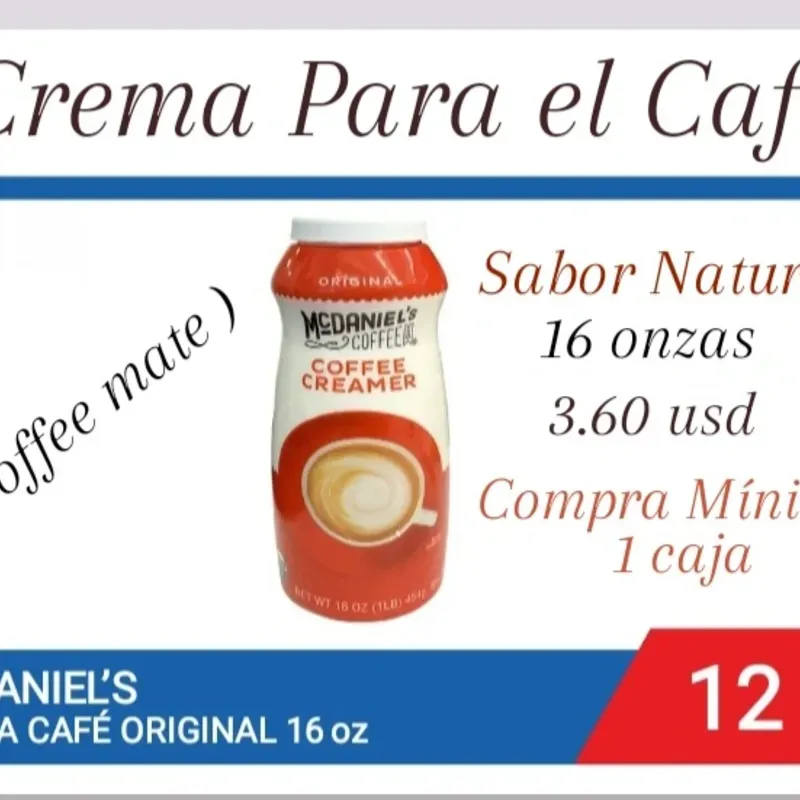 Coffee Mate Por Cantidad (sabor natural  )