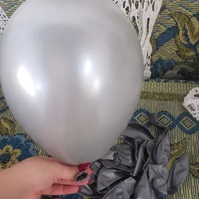 Globo plateado cromado 9"