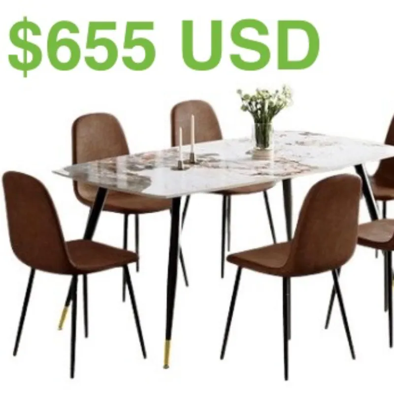 Juego de comedor color carmelita $655 USD