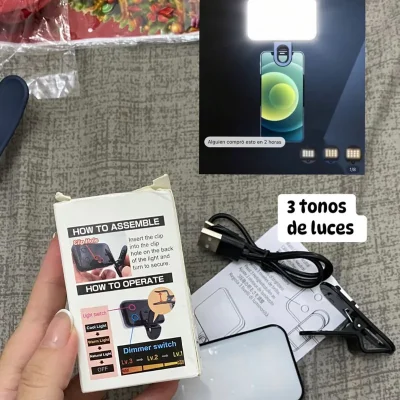 Aro de luz para teléfono (3 tonos de luces )