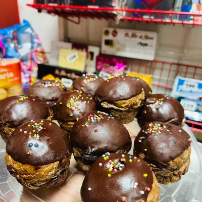 Muffin de chocolate y crema